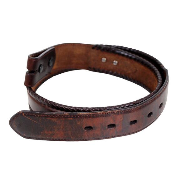 3D BROWN GENUINE LEATHER 1 1/4"Wd CASUAL DRESS REPLACED MEN'S BELT Sz 34 (R44 - Picture 2 of 11